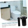 2pcs Black Toilet Connecting Pipe PP Toilet Waste Pipe Lengthened Flushing Tube Toilet Parts