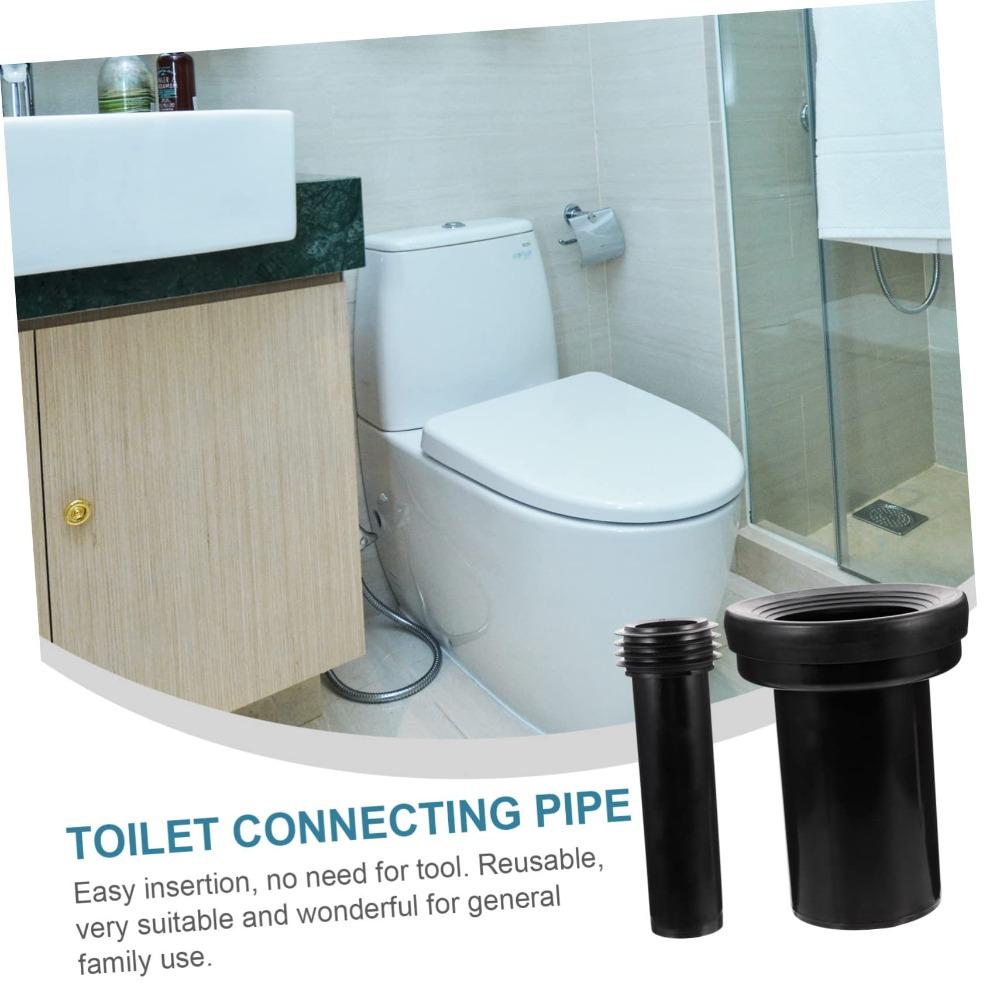 2pcs Wall-mounted Toilet Parts PP Toilet Waste Pipe Lengthened Flushing Tube Rear Discharge Toilet