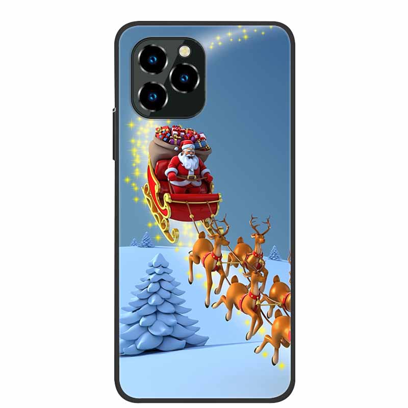Phone Case For Oukitel C21 Pro Christmas Silicone TPU Soft Cover For Oukitel C21 Pro Coque Protector Bumper OukitelC21 Elk Funda