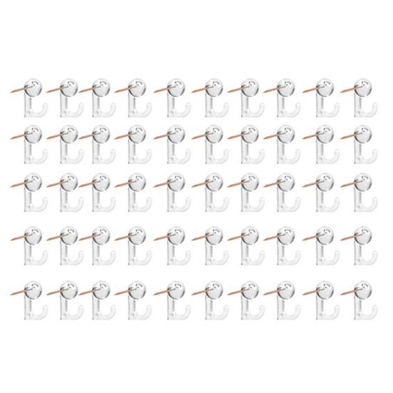 50 шт. крючков с пластиковыми головками, крючки для пробковой доски, декоративные кнопки, крючок для пробковой доски объявлений, фотографии, календарь, домашний офис, школьные принадлежности