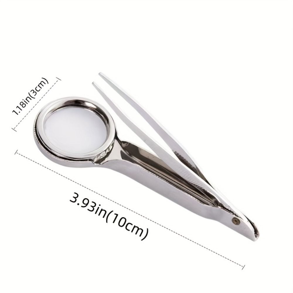 Handheld Stainless Steel Tweezer Multifunctional Repairing Loupe Tool Portable Repair Tool  Women