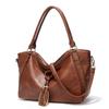 Large Capacity Tote Bag New Women's Bag Soft Leather Texture Shoulder Messenger Bag Versatile Retro Fashion Handbag