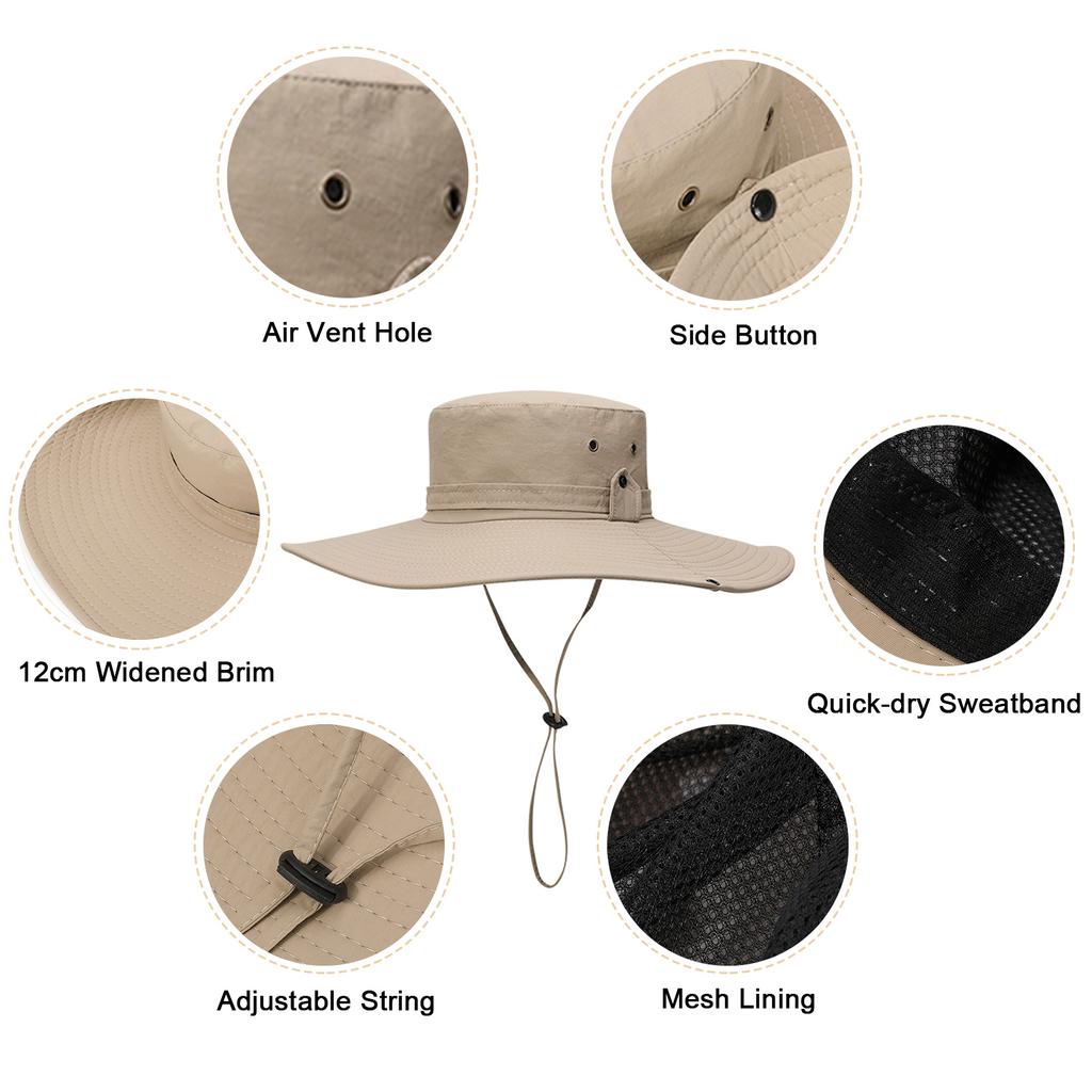 Шляпа от солнца с широкими полями, защита от ультрафиолета, складная панама для рыбалки, пешего туризма, кемпинга, с полями 12 см