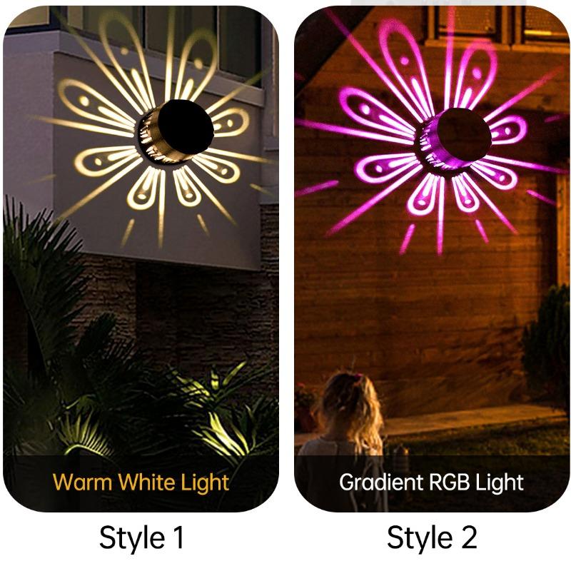 Солнечные фонари для забора, уличные декоративные уличные садовые водонепроницаемые ступеньки, тени для украшения сливы, светильник для стены, патио