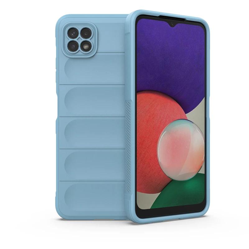 Для Samsung Galaxy A22 5G задняя крышка телефона чехол жидкий силикон противоударный защитный чехол Funda Coque