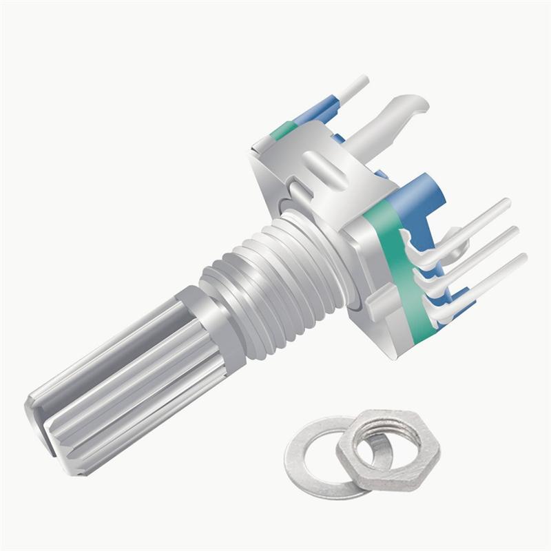 A03F-360 Degree Rotary Encoder Code Switch 6Pcs Digital Potentiometer With Push Button 5 Pins EC11 Amplifier Digital Potentiomet