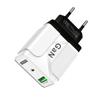 PD33W GaN QC3.0 Multi-Port Fast Charger, 9V/12V European Standard