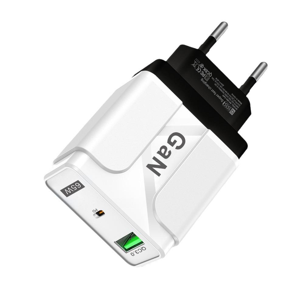 PD33W GaN QC3.0 Multi-Port Fast Charger, 9V/12V European Standard