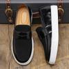 Модная итальянская мужская повседневная обувь, новые деловые туфли без застежек для мужчин, кожаные мокасины для свадьбы, офиса, мокасины для вождения