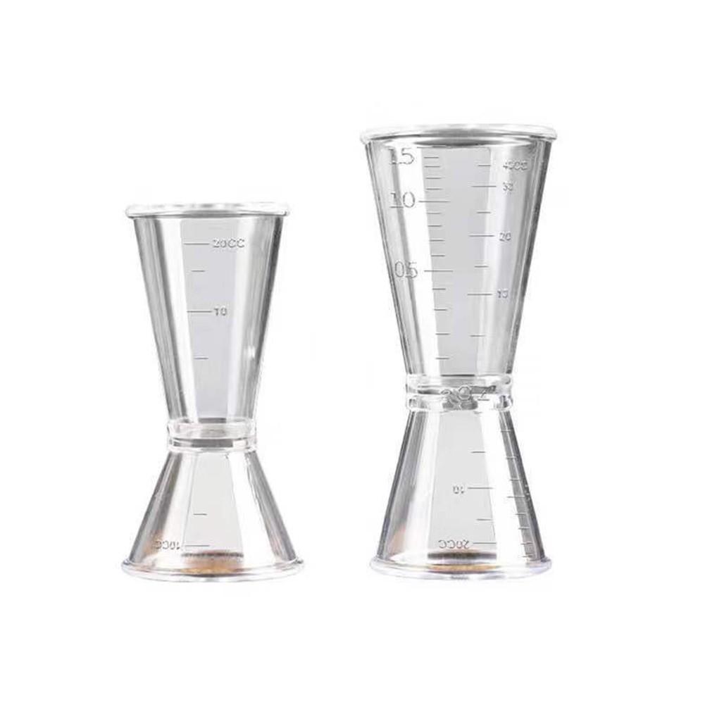 Глубокий мерный стакан, двойная мера, прозрачный