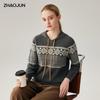 Zhaojun Women's Fair Isle Hooded Cashmere Sweater