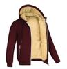 Lamb Fleece Autumn and Winter Hoodie Men's Hooded Solid Color Jacket with Thick Fleece Clothing