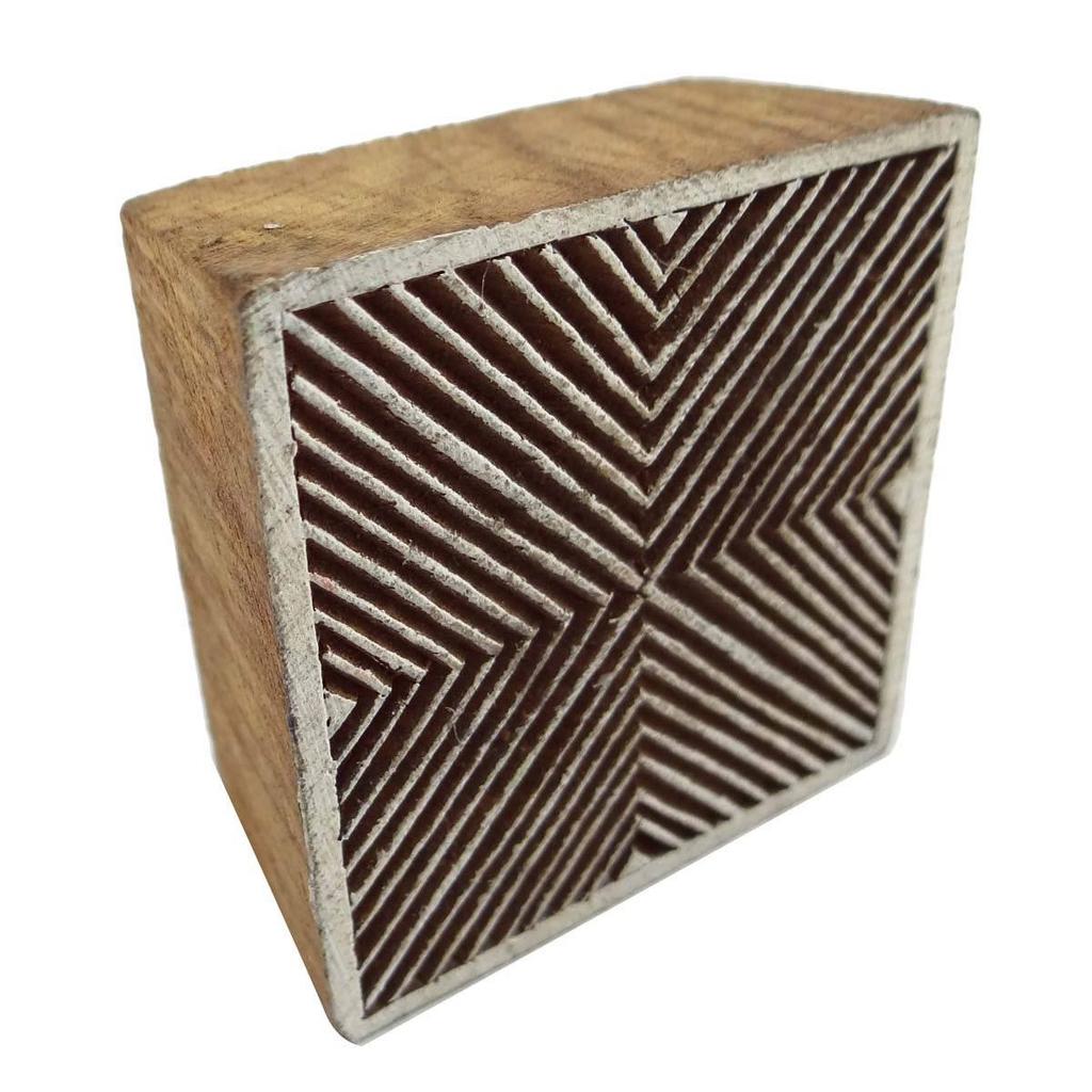 Декоративный Геометрический Дизайн Деревянные Блоки Ручной Резной Текстильный Печатный Штамп