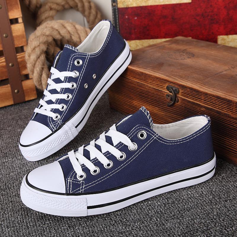 Новая парусиновая обувь для пар, студентов, спортивная однотонная парусиновая обувь