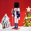 30СМ Щелкунчик Деревянный Европейский Стиль Ткань Зажимы для Грецких Орехов Куклы Домашний Декор Украшение Рождественское Украшение Ручная Работа Микромодель