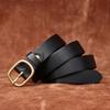 Light Luxury Minimalist Versatile Brass Pin Buckle Ins Style Women'S Belt Fashion Trend Internet Celebrity Same Leather Belt Women