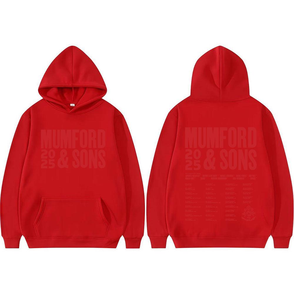 Mumford and Sons 2025 Тур Мерч Худи Уличная одежда Мужчины Женщины Харадзюку Худи с длинным рукавом Повседневные Ретро Стиль Комфорт Свитшоты