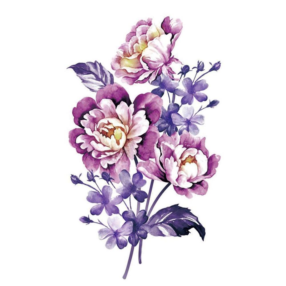 Body Art Waterproof Black Rose Butterfly Design Cover Scars 3D Body Tattoo Sticker Temporary Decal