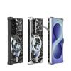 Совместимый чехол для Samsung Z Fold 8 с широким складыванием, мраморный, с защитой металлического шарнира и подставкой