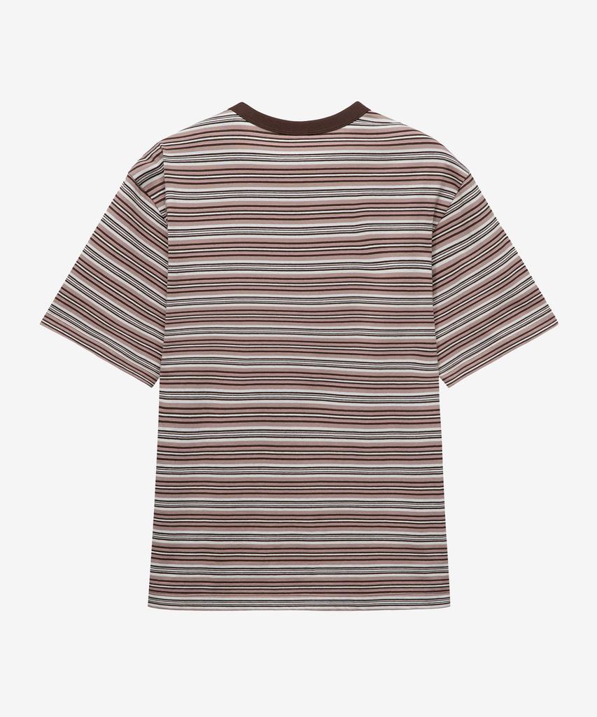 MINDBRIDGE 100% Cotton Multi-Stripe Oversized Short Sleeve T-Shirt - 2 Colors