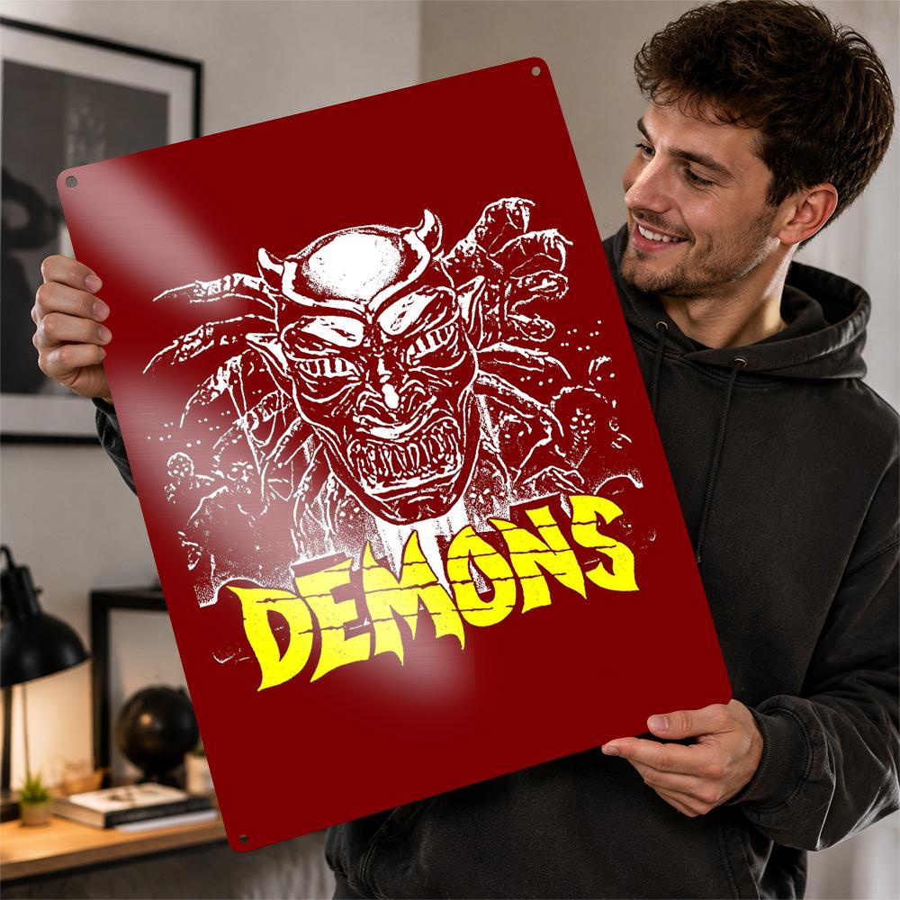 Demon D Printed Texture Poster Personalized Wall Art Retro Metal Tin Signs for Article Decoration Room Bedroom Decorations Home