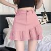 Women's High Waist Denim Ruffle Bodycon Skirt - New 2025 Autumn Collection