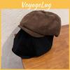 Solid Color Corduroy Beret Cap With Sun Protection Warmth For Adult Gift Fashion