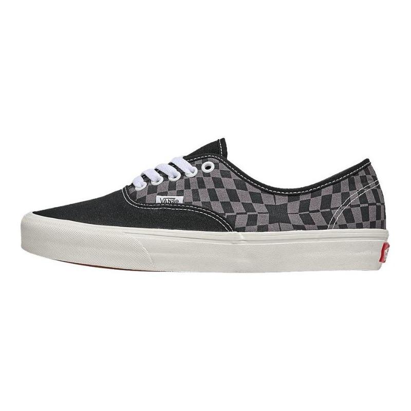 Vans Authentic Mens Low Top Canvas Shoes Black Gray VN000D7YBLK