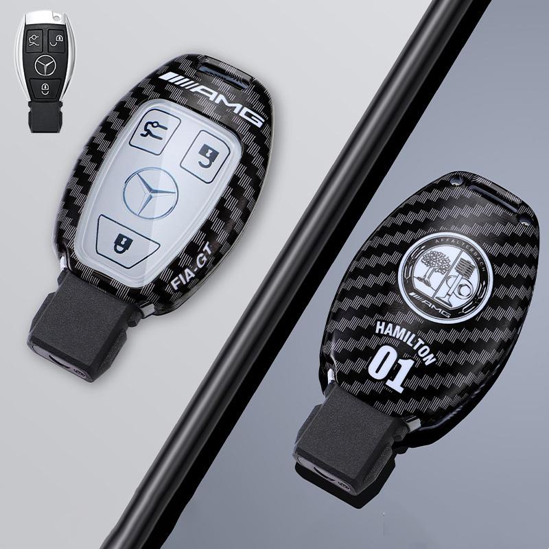 JVC4 Car Racing Style Design Key Case Cover Shell For Mercedes Benz A B C S Class AMG GLA CLA GLC W176 W221 W204 W205 Auto Accessory