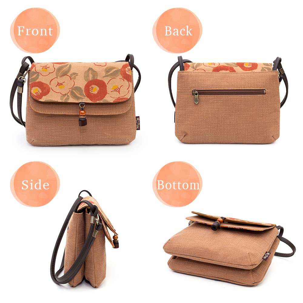 Shoulder Crossbody Made In Persimmon Shibu Japanese Birthday Shell [creareki] Women's Bag, Bag, Lightweight, Japan, Dyed, Style, Hanasara, Macaron,