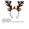 Christmas Reindeer Antlers Headband Women Fawn Horn Hair Hoop Party Costume Ears Plush Material Flexible Fit Headwear