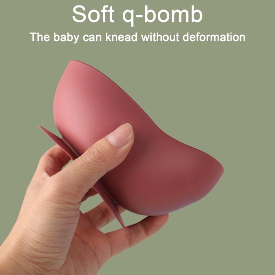 2 шт./компл., детская силиконовая присоска с ложкой, пищевой класс, без бисфенола А, микроволновая печь, посудомоечная машина, безопасная для детей, самостоятельная кормушка, миска для еды, контейнер для еды