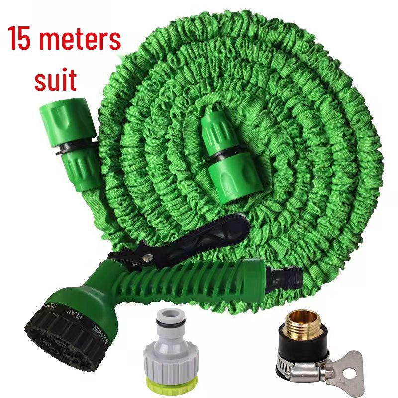 Expandable High-Pressure Retractable Water Hose & Garden/Car Wash Water Gun