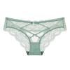 Сексуальное нижнее белье для женщин Бесшовные хипстеры Прозрачные сетчатые кружевные трусики Низкая посадка V-образная спинка На бретелях Крест-накрест Брифы