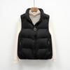 Пуховый женский жилет свободного среднего размера со стойкой, женский жилет, женская новая простая пуховая куртка