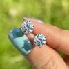 Серьги-гвоздики GRA Moissanite, стерлинговое серебро 925 пробы, лабораторный бриллиант, моссанит, серьги для женщин и мужчин, муассанит, 1 карат, 2 карата