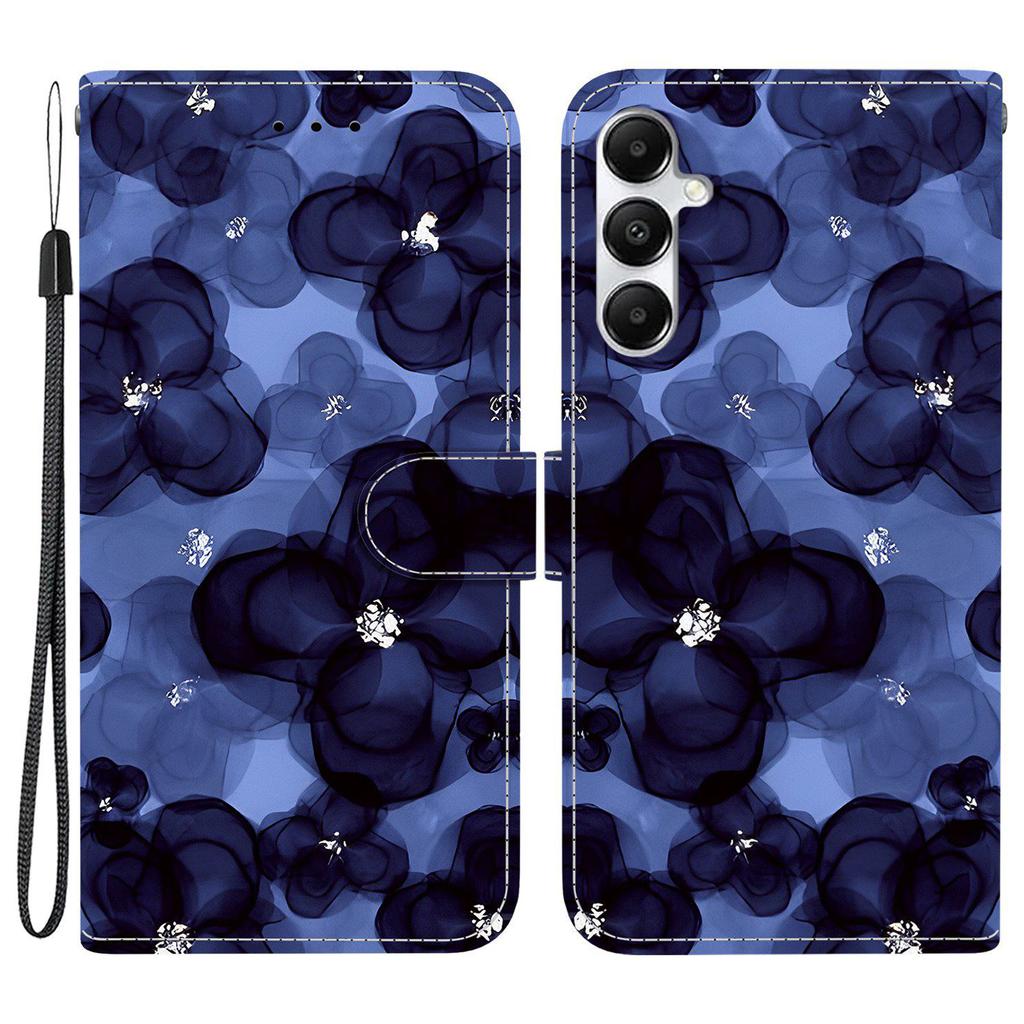 Чехол-кошелек для Samsung Galaxy A17 5G, кожаный чехол-подставка с принтом и ремешком