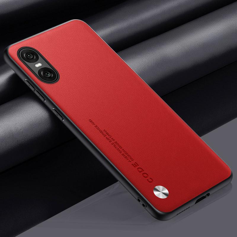 Plain PU Leather Case for Sony Xperia 10VI 1VI Matte Back Cover Silicone Shockproof Soft Edge Protection Phone Cases for Xperia 10 1 VI 5V 10v 1v