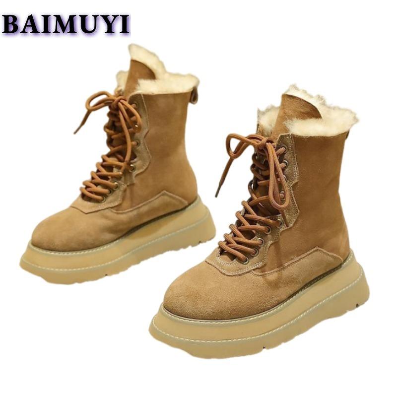 Дизайнерские ботильоны на платформе, женские брендовые роскошные зимние ботинки, короткая плюшевая теплая обувь 2025 года, новые повседневные спортивные ботинки Chelsea Botas