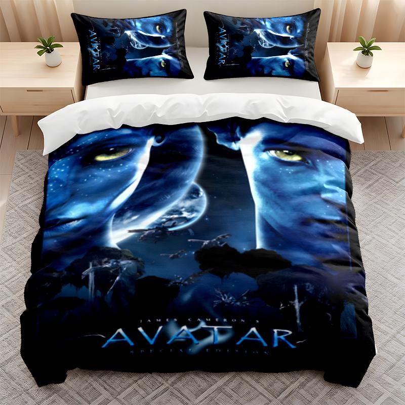 Avatar 3PC Bedding Set Print Duvet Cover with Two Pillowcases Home Bedroom Decoration festival gift