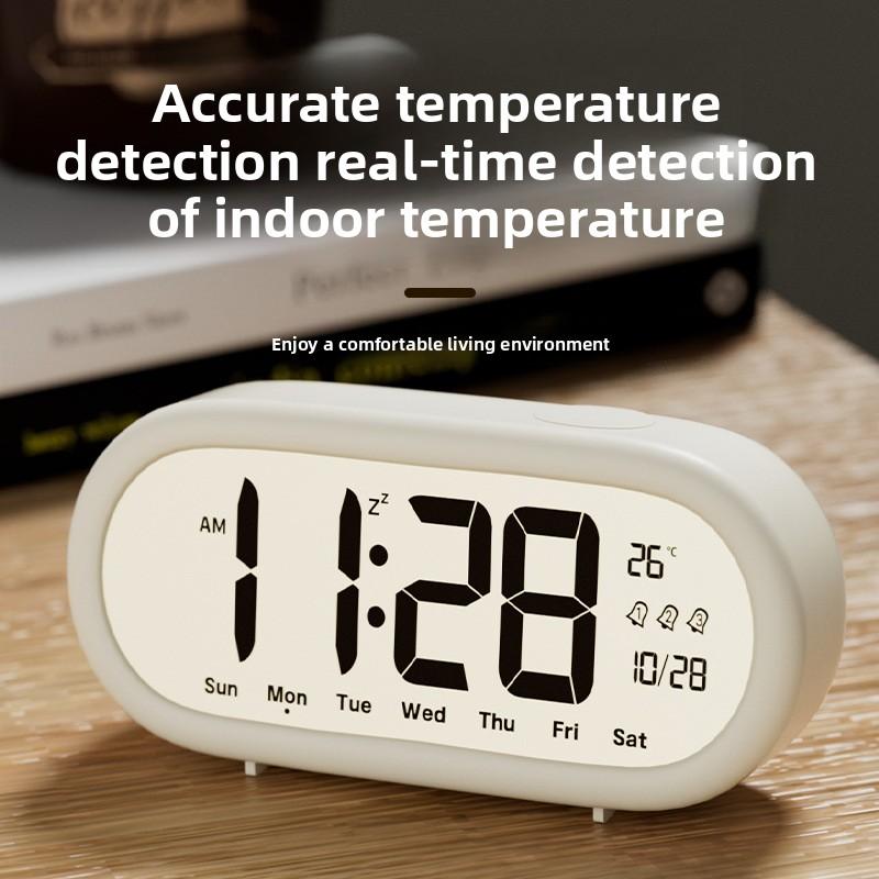 New Super Loud Smart Digital Alarm Clock for Students Kids, Desk Bedroom Learning Clock with Snooze & LED Display