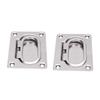 2Pcs 316 Stainless Steel Hatch Pull Handle Polished Finish Boat Lift Hatch Ring Handle for Marine