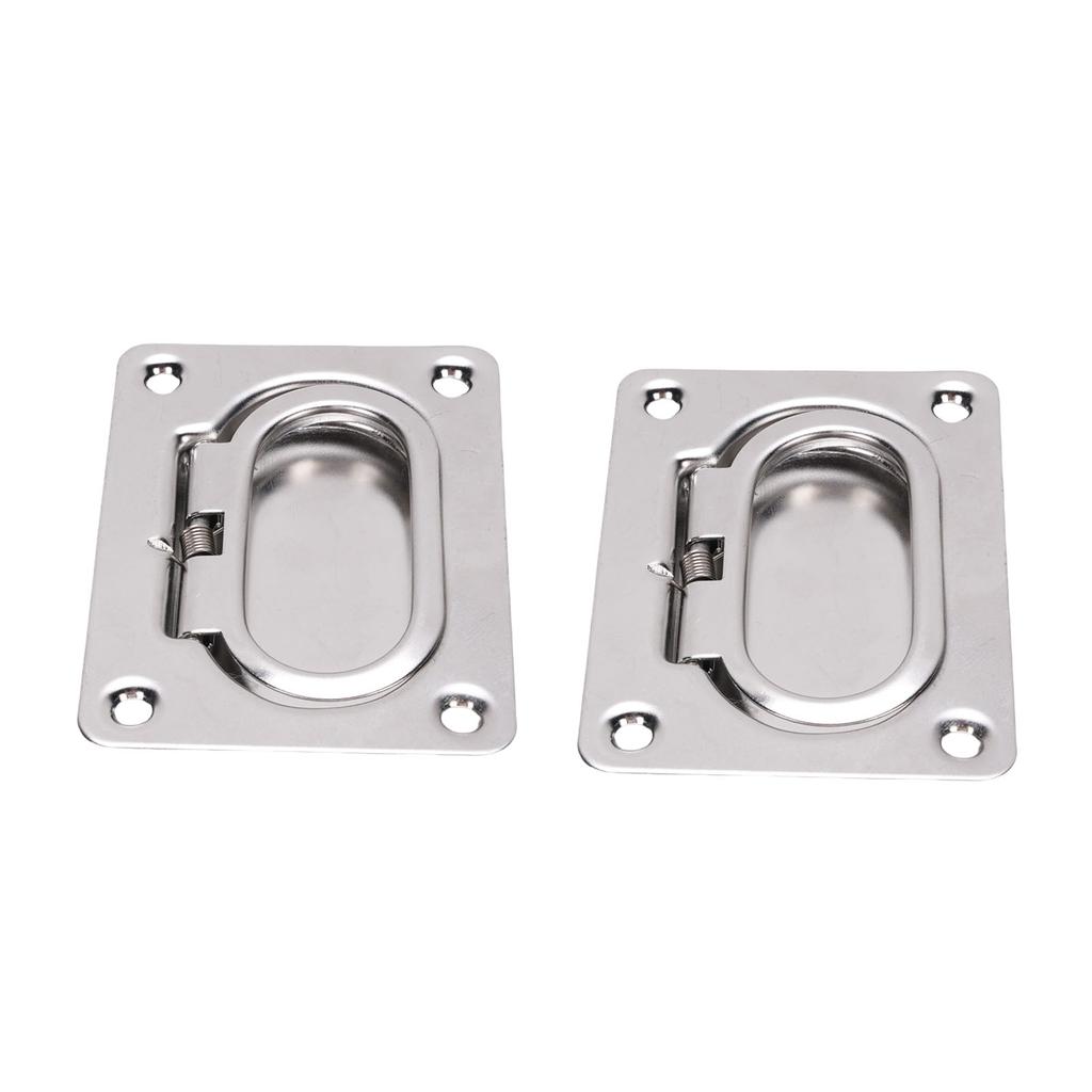 2Pcs 316 Stainless Steel Hatch Pull Handle Polished Finish Boat Lift Hatch Ring Handle for Marine