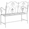 Antique White Garden Bench 104 x 54 x 93 cm Steel