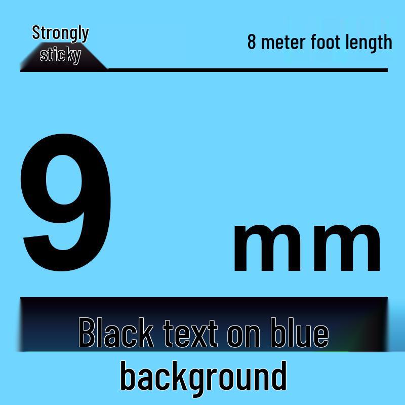 Compatible Brother 12mm Label Maker Ribbon: PT-E100B/D210/D450/115B, Laminated Self-Adhesive