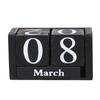 Wooden Blocks Desk Calendar Month Date Display Reusable Farmhouse Rustic Solid Wood Perpetual Calendar Home Office Desktop Decoration