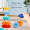 Colorful Rainbow Tower Stacking Rings Educational Toy for Infants and Toddlers