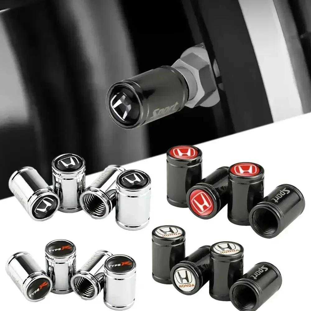 4pcs Car Wheel Tire Valve Cap Cover for Honda Civic FIT CRV Accord Jazz HRV Stepwgn Prelude Insight Odyssey CRZ 2025 Accessories