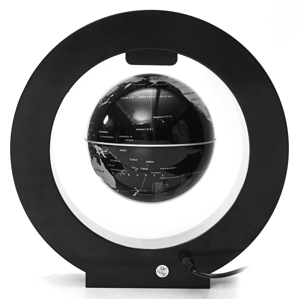 4-дюймовый О-образный автоматический поворотный светодиодный плавающий глобус на магнитной левитации, глобус мира, карта Земли, декор для дома, офиса, школы, образования