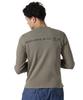 Fade Wash Honeycomb Waffle Long Sleeve Size L Olive T-Shirt, Men's T-Shirt, (310), (783-5130010)